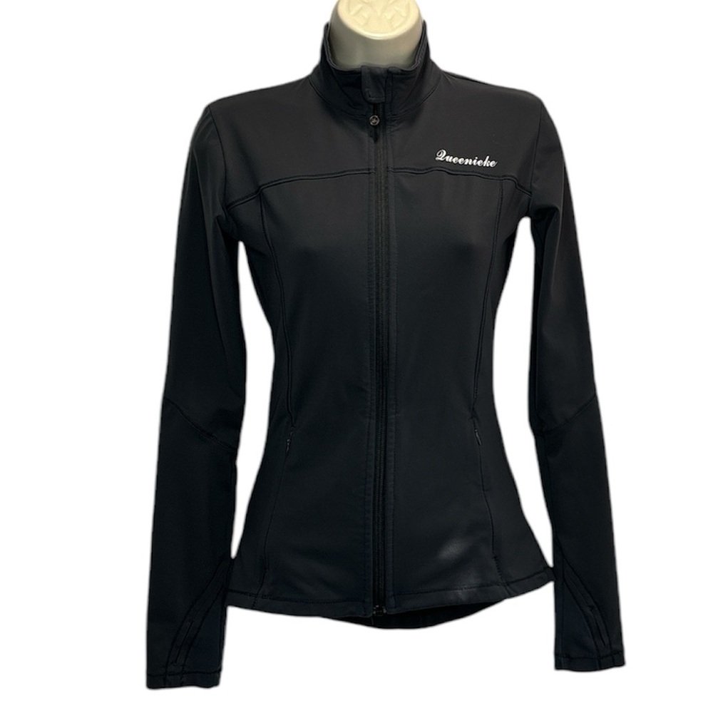 QUEENIEKE & Athletic Women's Running Jackets Full Zip Size XS Charcoal Gray